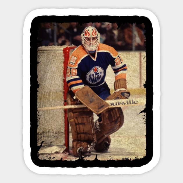 Dave Dryden in Edmonton Oilers, 1979 7 Shutouts Sticker by Momogi Project